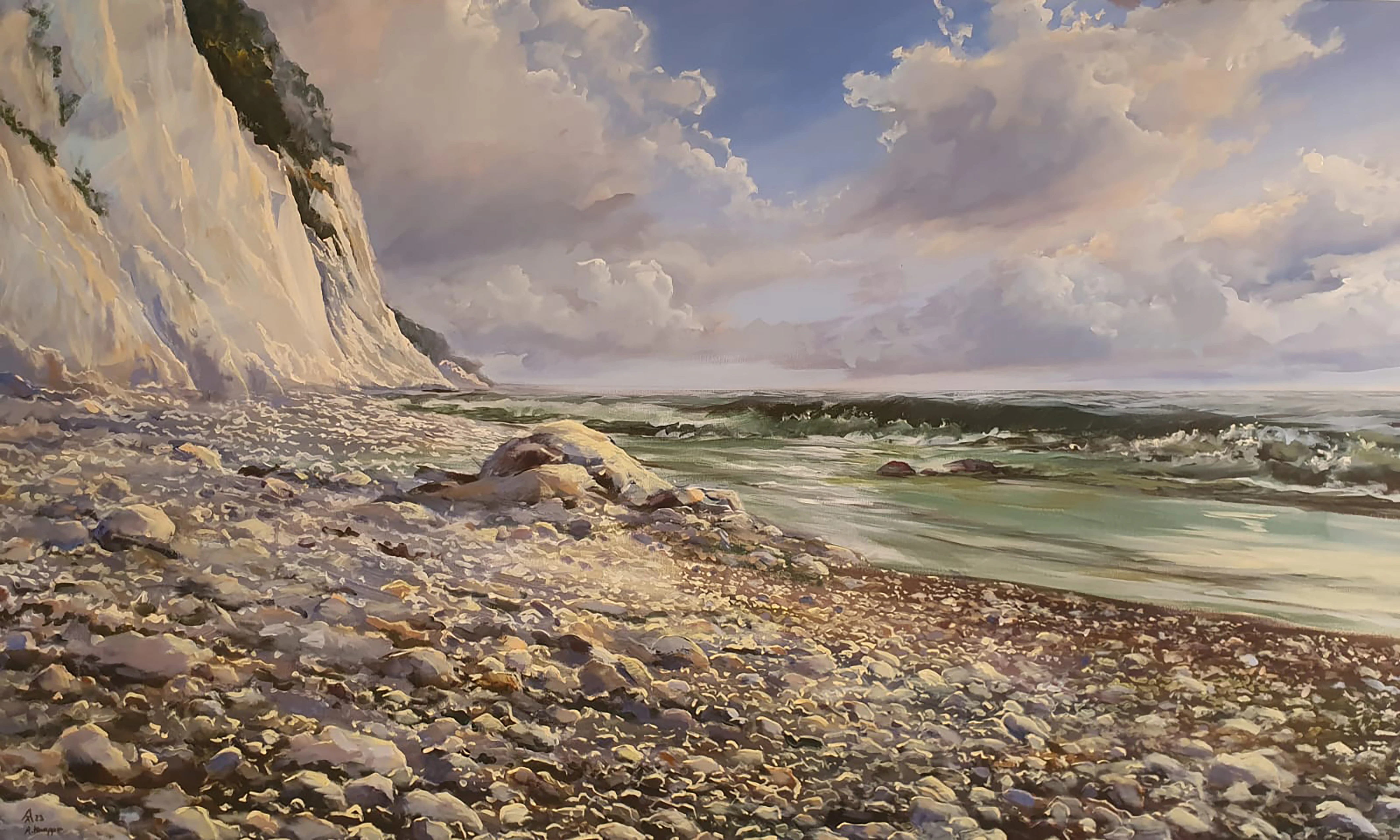 Kreideküste – Originalgemälde von Andreas Knappe
