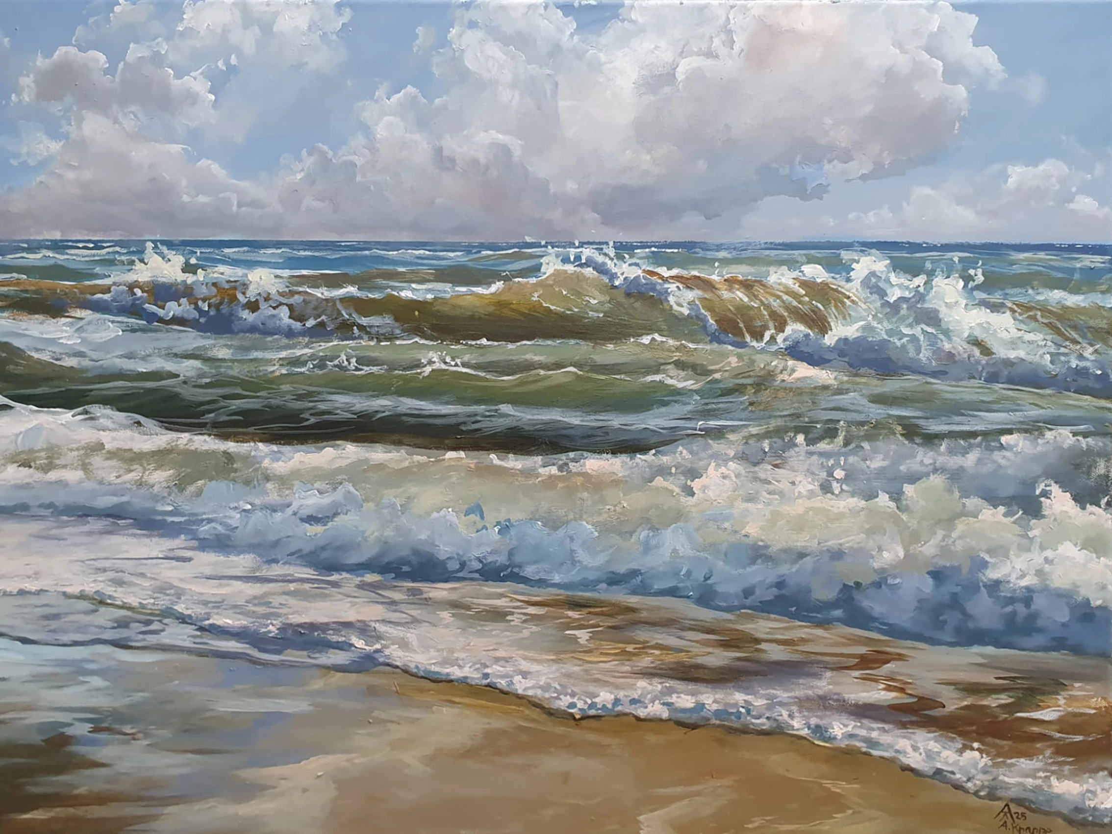 Tag am Meer – Originalgemälde von Andreas Knappe